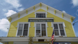 Yellow Exterior of the Benson Village Store in Benson Vermont