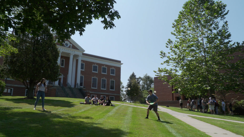 Castleton frame College Students Playing Frisbee at Castleton State University