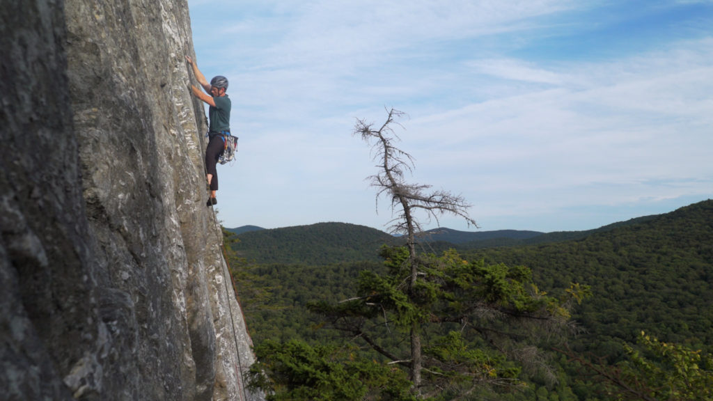 Mendon Man Rock Climbing Near Mendon Vermont