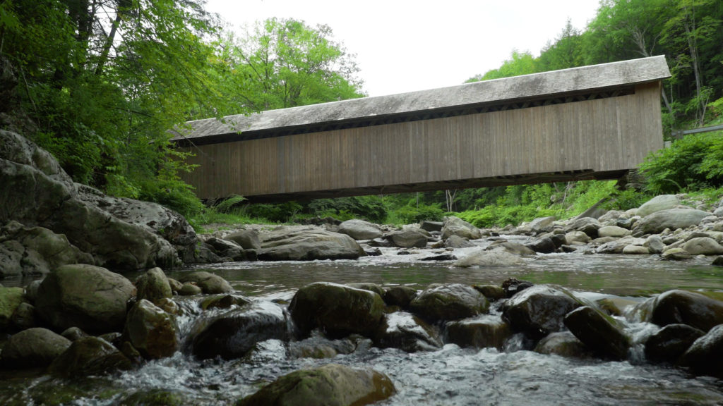 Shrewsbury Wooden Covered Bridge in Shrewsbury Vermont