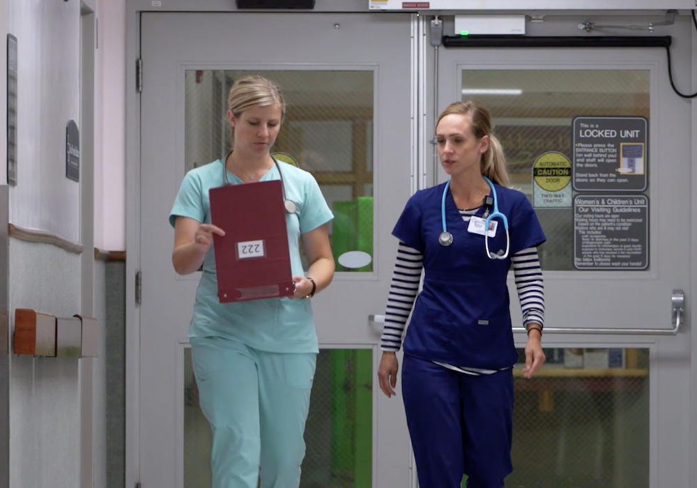 Two Nurses in Scrubs - Rutland Regional Medical Center